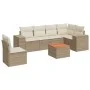 7-teiliges Gartensofa-Set und beigefarbene synthetische Rattankissen von , Gartensets - Ref: Foro24-3225470, Preis: 482,00 €,...