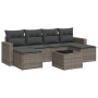 7-piece garden sofa set with gray PE rattan cushions by , Garden sets - Ref: Foro24-3219320, Price: 369,56 €, Discount: %