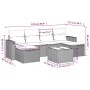 7-piece garden sofa set with gray PE rattan cushions by , Garden sets - Ref: Foro24-3219320, Price: 376,71 €, Discount: %