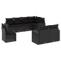 Set de sofás de jardín 8 piezas y cojines ratán sintético negro de , Conjuntos de jardín - Ref: Foro24-3219225, Precio: 545,1...