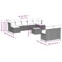 Set de sofás de jardín 10 pzas cojines ratán sintético negro de , Conjuntos de jardín - Ref: Foro24-3218275, Precio: 555,89 €...