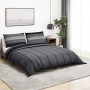 Dunkelgraues Bettbezug-Set aus Baumwolle, 240 x 220 cm von , Bettbezüge - Ref: Foro24-136419, Preis: 31,86 €, Rabatt: %