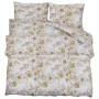 Bettwäscheset aus weißer und brauner Baumwolle, 200 x 220 cm von , Bettbezüge - Ref: Foro24-136412, Preis: 28,50 €, Rabatt: %