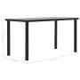 Black and concrete gray MDF dining table 140x70x75 cm by vidaXL, Kitchen and dining tables - Ref: Foro24-281858, Price: 160,2...