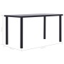 Schwarzer und betongrauer MDF-Esstisch 140x70x75 cm von vidaXL, Küchen- und Esstische - Ref: Foro24-281858, Preis: 162,67 €, ...