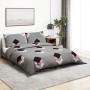 Graues Bettbezug-Set aus Baumwolle, 140 x 200 cm von , Bettbezüge - Ref: Foro24-136473, Preis: 21,34 €, Rabatt: %