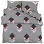 Graues Bettbezug-Set aus Baumwolle, 140 x 200 cm von , Bettbezüge - Ref: Foro24-136473, Preis: 21,34 €, Rabatt: %