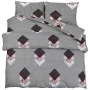 Graues Bettbezug-Set aus Baumwolle, 140 x 200 cm von , Bettbezüge - Ref: Foro24-136473, Preis: 20,99 €, Rabatt: %