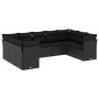 8-piece garden sofa set and black synthetic rattan cushions by , Garden sets - Ref: Foro24-3218125, Price: 564,04 €, Discount: %