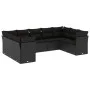 8-piece garden sofa set and black synthetic rattan cushions by , Garden sets - Ref: Foro24-3218125, Price: 574,21 €, Discount: %