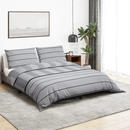 Juego de funda nórdica algodón gris 200x200 cm de , Fundas de nórdico - Ref: Foro24-136444, Precio: 26,37 €, Descuento: %