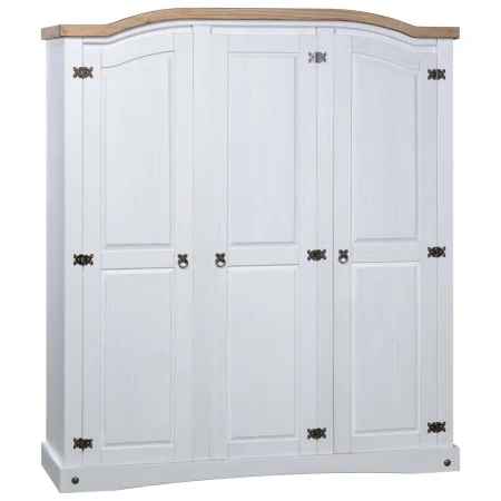 White Corona style Mexican pine wood cabinet with 3 doors by vidaXL, Wardrobes - Ref: Foro24-282622, Price: 445,57 €, Discoun...