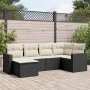 6-piece garden sofa set and black synthetic rattan cushions by , Garden sets - Ref: Foro24-3219246, Price: 357,68 €, Discount: %