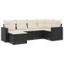 6-teiliges Gartensofa-Set und schwarze synthetische Rattankissen von , Gartensets - Ref: Foro24-3219246, Preis: 348,94 €, Rab...