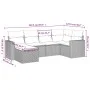 6-piece garden sofa set and black synthetic rattan cushions by , Garden sets - Ref: Foro24-3219246, Price: 357,68 €, Discount: %