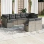 Set de muebles de jardín 9 pzas y cojines ratán sintético gris de , Conjuntos de jardín - Ref: Foro24-3218150, Precio: 529,87...