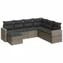7-teiliges Gartensofa-Set mit grauen PE-Rattan-Kissen von , Gartensets - Ref: Foro24-3219290, Preis: 412,26 €, Rabatt: %