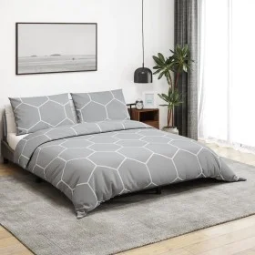 Graues Bettbezug-Set aus Baumwolle, 140 x 200 cm von , Bettbezüge - Ref: Foro24-136450, Preis: 22,61 €, Rabatt: %