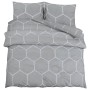 Graues Bettbezug-Set aus Baumwolle, 140 x 200 cm von , Bettbezüge - Ref: Foro24-136450, Preis: 23,03 €, Rabatt: %