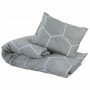 Graues Bettbezug-Set aus Baumwolle, 140 x 200 cm von , Bettbezüge - Ref: Foro24-136450, Preis: 23,03 €, Rabatt: %