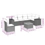 7-piece garden sofa set with gray PE rattan cushions by , Garden sets - Ref: Foro24-3225472, Price: 431,46 €, Discount: %