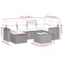 7-piece garden sofa set and beige synthetic rattan cushions by , Garden sets - Ref: Foro24-3219259, Price: 417,45 €, Discount: %
