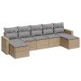 7-teiliges Gartensofa-Set und beigefarbene synthetische Rattankissen von , Gartensets - Ref: Foro24-3219329, Preis: 387,83 €,...