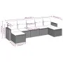 7-piece garden sofa set and beige synthetic rattan cushions by , Garden sets - Ref: Foro24-3219329, Price: 392,42 €, Discount: %