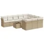 11-piece garden sofa set with beige synthetic rattan cushions by , Garden sets - Ref: Foro24-3218228, Price: 707,98 €, Discou...