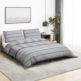 Graues Bettbezug-Set aus Baumwolle, 260 x 220 cm von , Bettbezüge - Ref: Foro24-136446, Preis: 31,35 €, Rabatt: %