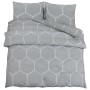 Graues Bettbezug-Set aus Baumwolle, 220 x 240 cm von , Bettbezüge - Ref: Foro24-136452, Preis: 26,40 €, Rabatt: %
