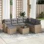 Garden sofa set with beige cushions 8 pcs PE rattan by , Garden sets - Ref: Foro24-3219299, Price: 485,04 €, Discount: %