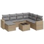 Gartensofa-Set mit beigen Kissen 8 Stück PE-Rattan von , Gartensets - Ref: Foro24-3219299, Preis: 484,30 €, Rabatt: %