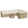 Garden sofa set with beige cushions 10 pieces synthetic rattan by , Garden sets - Ref: Foro24-3218178, Price: 660,20 €, Disco...