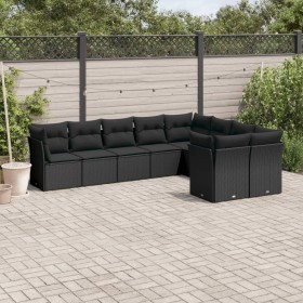 8-piece garden sofa set and black synthetic rattan cushions by , Garden sets - Ref: Foro24-3218165, Price: 564,04 €, Discount: %