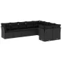 8-teiliges Gartensofa-Set und schwarze synthetische Rattankissen von , Gartensets - Ref: Foro24-3218165, Preis: 574,21 €, Rab...