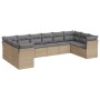 Garden sofa set with beige cushions 10 pieces synthetic rattan by , Garden sets - Ref: Foro24-3218199, Price: 621,17 €, Disco...