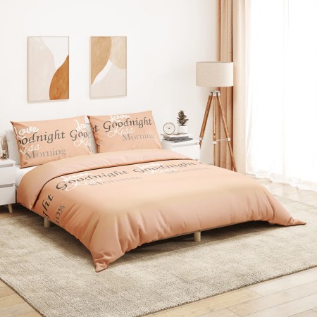 Bettwäsche-Set aus rosafarbener Baumwolle, 200 x 220 cm von , Bettbezüge - Ref: Foro24-136517, Preis: 26,81 €, Rabatt: %