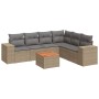 7-piece garden sofa set and beige synthetic rattan cushions by , Garden sets - Ref: Foro24-3225464, Price: 432,36 €, Discount: %