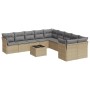 11-teiliges Gartensofa-Set mit beigen synthetischen Rattankissen von , Gartensets - Ref: Foro24-3218249, Preis: 668,80 €, Rab...