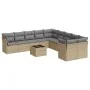11-teiliges Gartensofa-Set mit beigen synthetischen Rattankissen von , Gartensets - Ref: Foro24-3218249, Preis: 658,19 €, Rab...