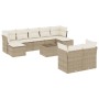 Garden sofa set with beige cushions 10 pieces synthetic rattan by , Garden sets - Ref: Foro24-3218318, Price: 621,81 €, Disco...
