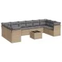 11-piece garden sofa set with beige synthetic rattan cushions by , Garden sets - Ref: Foro24-3218209, Price: 658,19 €, Discou...