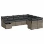 10-piece garden sofa set with gray synthetic rattan cushions by , Garden sets - Ref: Foro24-3218190, Price: 579,18 €, Discoun...