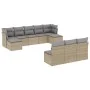 Gartensofa-Set mit beigen Kissen, 10-teilig, synthetisches Rattan von , Gartensets - Ref: Foro24-3218289, Preis: 559,77 €, Ra...
