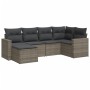6-teiliges Gartenmöbel-Set und graue synthetische Rattankissen von , Gartensets - Ref: Foro24-3219250, Preis: 356,14 €, Rabat...