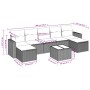 8-piece garden sofa set and black synthetic rattan cushions by , Garden sets - Ref: Foro24-3219336, Price: 411,80 €, Discount: %