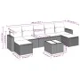 8-piece garden sofa set and black synthetic rattan cushions by , Garden sets - Ref: Foro24-3219336, Price: 428,95 €, Discount: %