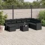 8-teiliges Gartensofa-Set und schwarze synthetische Rattankissen von , Gartensets - Ref: Foro24-3219355, Preis: 554,74 €, Rab...