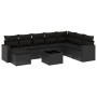 8-piece garden sofa set and black synthetic rattan cushions by , Garden sets - Ref: Foro24-3219355, Price: 543,83 €, Discount: %